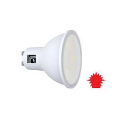 Λάμπα LED με ντουί GU10 5W με κόκκινο φως και ματ κάλυμμα Φ50mm 230V δέσμη 105°