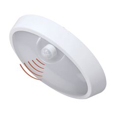 Led πλαφονιέρα οβάλ λευκή με ανιχνευτή υπερύθρων 15W 230V 4000k ενδιάμεσο φως 1500lm IP54
