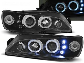 306 II Lim/Break 97-01 φαναρια εμπρος angel eyes Μαυρο www.eautoshop.gr