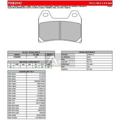 ΛΥΡΗΣ FERODO ΤΑΚΑΚΙΑ ΕΜΠΡΟΣ ΓΙΑ KTM 790 DUKE 2017-, FDB2042ST