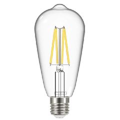 Λάμπα LED FILAMENT CLEAR E27 ST64 7.8W 220-240V θερμό φως 3000k 806lm δέσμης 320° ντιμαριζόμενη