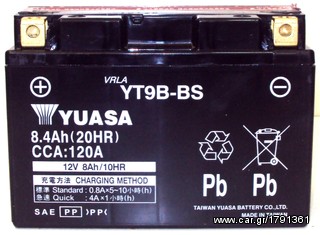 YT9B-BS / GT9B-4 YUASA ΜΠΑΤΑΡΙΑ ΜΟΤΟΣΥΚΛΕΤΑΣ .