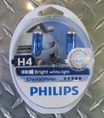 ΣΕΤ ΛΑΜΠΕΣ PHILIPS H4 60/55W CRYSTAL VISION