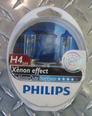 ΣΕΤ ΛΑΜΠΕΣ PHILIPS H4 60/55W BLUE VISION 