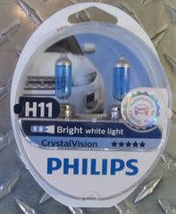 ΣΕΤ ΛΑΜΠΕΣ PHILIPS H11 55W CRYSTAL VISION