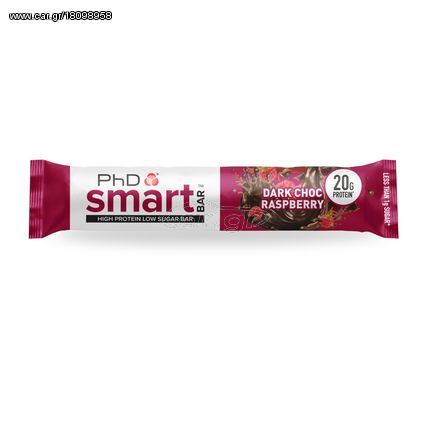 PhD Smart Bar Dark Choc Raspberry 64gr