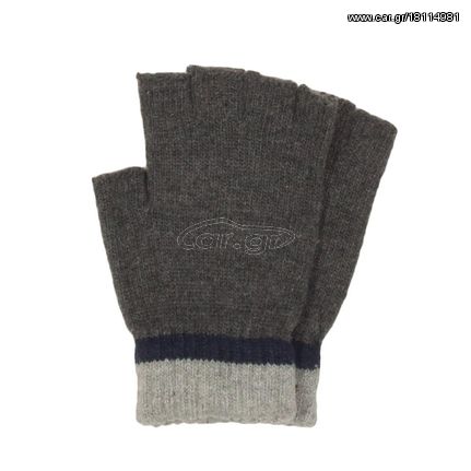 Πλεκτά γάντια με κομμένα δάχτυλα σκούρο γκρι  - 17040-dgr