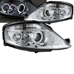 Μπροστινά Φανάρια Set Για Citroen C3 02-09 Angel Eyes Χρωμίου H1/H1 Manual Sonar