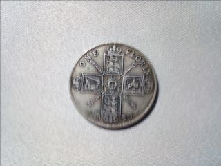 1 FLORIN  1920 , GR. BRITAIN , SILVER-thumb-1