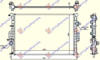 Ψυγείο Νερού FORD MONDEO Liftback / 5dr 2007 - 2011 ( Mk4a ) 1.6 EcoBoost  ( JTBA,JTBB  ) (160 hp ) Βενζίνη #050806305