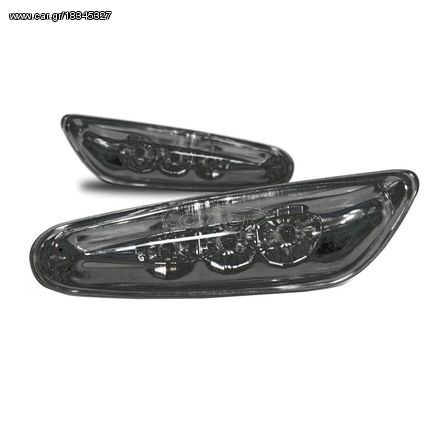 Πλαϊνά Φλας Φτερού Για Bmw 3 E46 Sedan 01-05 / Touring 01-05 / 5 E60/E61 03-10 / X3 E83 03-10 3 Led Smoke 2 Τεμάχια