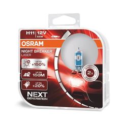 Osram H11 Night Breaker Laser Next Generation 12V 55W +150% Περισσότερο Φως 64211NL-HCB