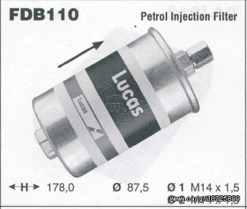 ΦΙΛΤΡΟ ΚΑΥΣΙΜΟΥ AUDI 80-90-100-COUPE-QUATTRO/VW GOLF-JETTA-PASSAT-SANTANA-SCIROCCO (LUCAS)