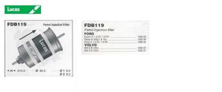 ΦΙΛΤΡΟ ΚΑΥΣΙΜΟΥ FORD FIESTA-ESCORT-ORION/VOLVO 850 (LUCAS)-thumb-1