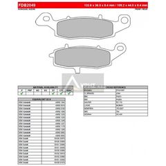 ΛΥΡΗΣ FERODO ΤΑΚΑΚΙΑ ΕΜΠΡΟΣ ΓΙΑ SUZUKI VAN VAN 200 2016-, FDB2049EF
