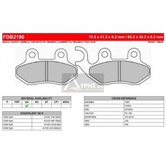 ΛΥΡΗΣ FERODO ΤΑΚΑΚΙΑ ΕΜΠΡΟΣ ΓΙΑ SYM SYMPHONY 125 2010-, FDB2190EF