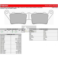ΛΥΡΗΣ FERODO ΤΑΚΑΚΙΑ ΟΠΙΣΘΙΑ ΓΙΑ TRIUMPH STREET TRIPLE 765 RS 2017-, FDB2005P