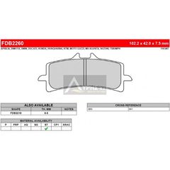 ΛΥΡΗΣ FERODO ΤΑΚΑΚΙΑ ΕΜΠΡΟΣ ΓΙΑ TRIUMPH STREET TRIPLE 765 RS 2017-, FDB2260ST