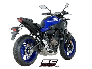 Sc Project Ολόσωμη Εξάτμιση 2-1 S1 Titanium/Carbon End Yamaha MT 07 2017 - 2020 Euro4