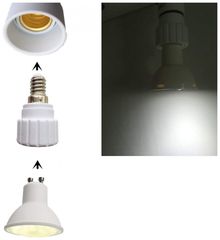 Πλαστικός Αντάπτορας από E14 σε GU10-thumb-7