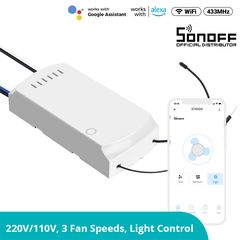 GloboStar® 80012 SONOFF iFan03-R2 - Wi-Fi Smart Switch Ceiling Fan & Light Controller