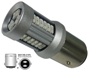 Λαμπτήρας Αυτοκινήτου LED 2ης γενίας 1157 BAY15D με 30 SMD Can Bus 4014 Κόκκινο