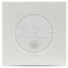 LED V-TAC Φωτιστικό Σποτ 3 W Τετράγωνο Επιτοίχιο για Σκαλοπάτια με ’σπρη Βάση και Αιαθητήρα step light Φως Ημέρας