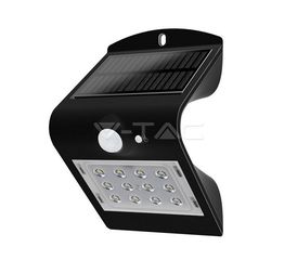 Ηλιακό Φωτιστικό LED V-TAC 1.5W με Αισθητήρα Solar Wall Light Φως Ημέρας 4000K Μαύρο 8277