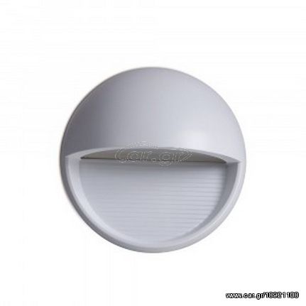 LED V-TAC Φωτιστικό Σποτ 3 Watt Στρογγυλό Επιτοίχιο για Σκαλοπάτια με Γκρι Βάση step light Φως Ημέρας