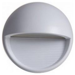LED V-TAC Φωτιστικό Σποτ 3 Watt Στρογγυλό Επιτοίχιο για Σκαλοπάτια με Γκρι Βάση step light Θερμό Λευκό