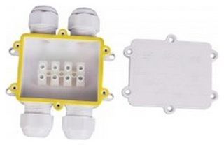 Αδιάβροχο κουτί 4 Pin Λευκό με κλέμα για ακροδέκτες για σύνδεση προβολέων 8-12mm IP68 5983
