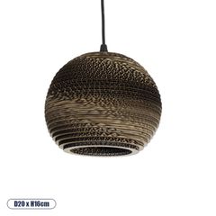 GLOBOSTAR® SANTORINI 01288 Boho Κρεμαστό Φωτιστικό Οροφής με Ντουί 1 x E27 AC 220-240V IP20 - Καφέ - Μ20 x Π20 x Y16cm