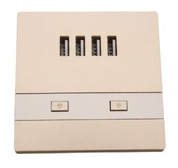 Πρίζα τοίχου με 4 USB θύρες 3000mA - OEM YSS012