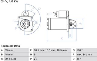 Bosch Μίζα - 0 986 010 980