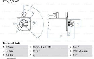 Bosch Μίζα - 0 986 013 850