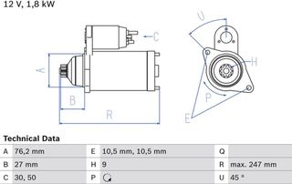 Bosch Μίζα - 0 986 018 410
