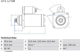 Bosch Μίζα - 0 986 020 250