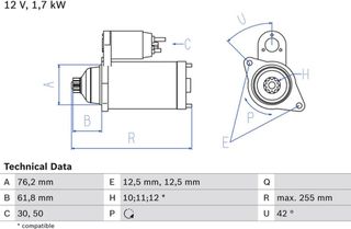 Bosch Μίζα - 0 986 020 260
