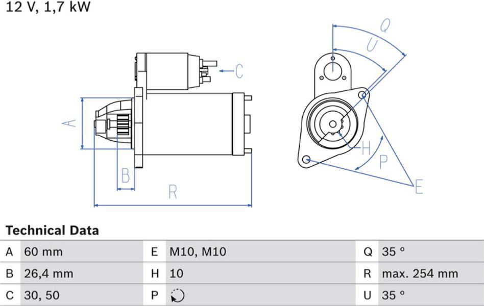 Bosch Μίζα - 0 986 021 330