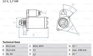 Bosch Μίζα - 0 986 021 360