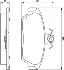 Bosch Σετ τακάκια, Δισκόφρενα - 0 986 424 092