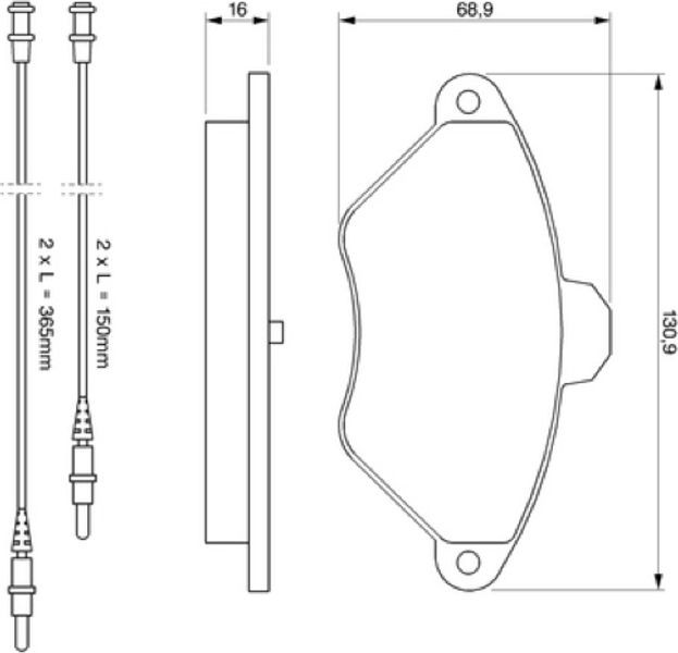 Bosch Σετ τακάκια, Δισκόφρενα - 0 986 424 278