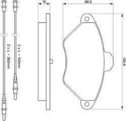 Bosch Σετ τακάκια, Δισκόφρενα - 0 986 424 278