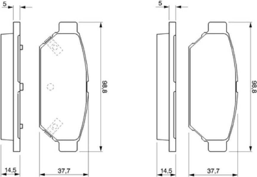 Bosch Σετ τακάκια, Δισκόφρενα - 0 986 424 464