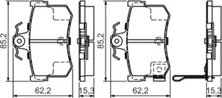 Bosch Σετ τακάκια, Δισκόφρενα - 0 986 424 568