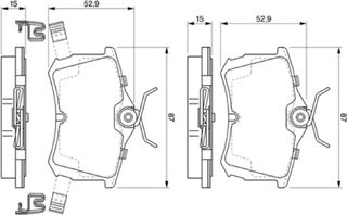 Bosch Σετ τακάκια, Δισκόφρενα - 0 986 424 661