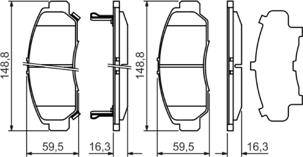 Bosch Σετ τακάκια, Δισκόφρενα - 0 986 424 722