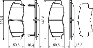Bosch Σετ τακάκια, Δισκόφρενα - 0 986 424 722