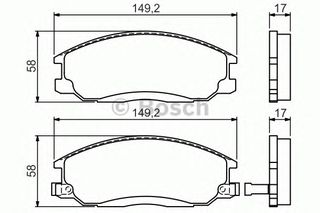 Bosch Σετ τακάκια, Δισκόφρενα - 0 986 424 729