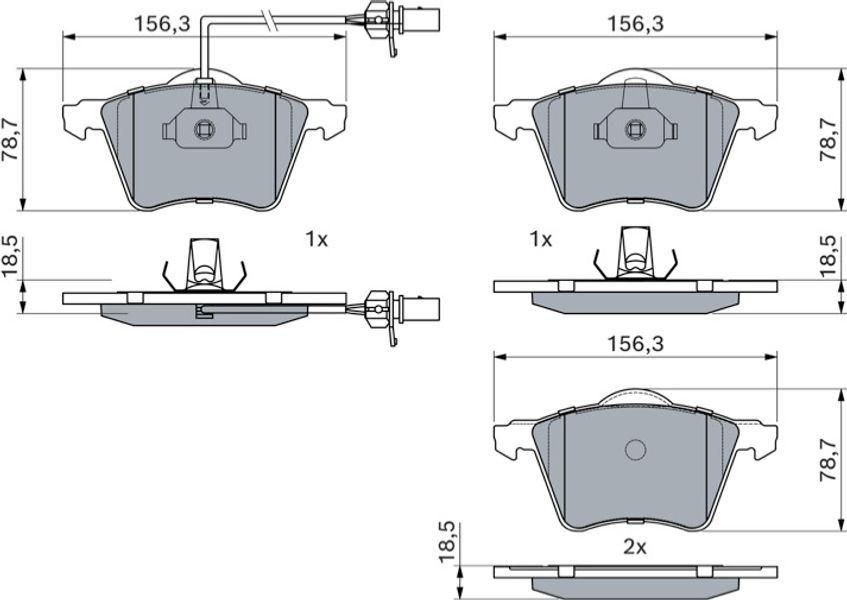 Bosch Σετ τακάκια, Δισκόφρενα - 0 986 424 780